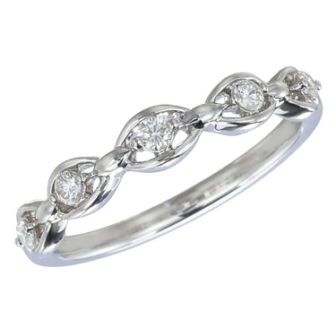 18Kt White Gold Scalloped 0.16cttw Diamond Anniversary Band