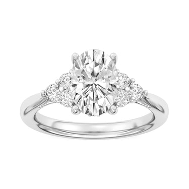 Lasker's Big Rocks Lab-Grown Diamond Collection Hidden Halo Ring with 2.05ct Oval Center  Diamond