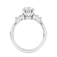 Lasker's Big Rocks Lab-Grown Diamond Collection Hidden Halo Ring With 2.05ct Oval Center Diamond