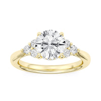 Lasker's Big Rocks Lab-Grown Diamond Collection Ring in 14Kt Yellow Gold with 2.03Ct Round Center Diamond