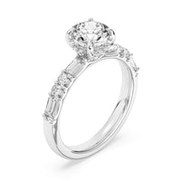 Lasker's Big Rocks Lab-Grown Diamond Collection Ring in 14Kt White Gold with 1.54Ct Round Center Diamond