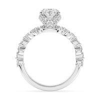 Lasker's Big Rocks Lab-Grown Diamond Collection 14Kt White Gold Ring with 1.59Ct Oval Lab-Grown Diamond Center