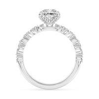 Lasker's Big Rocks Lab-Grown Diamond Collection 14Kt White Gold Ring with 2.01Ct Radiant Cut Lab-Grown Center Diamond