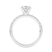 Lasker's Big Rocks Lab-Grown Diamond Collection Ring in 14Kt White Gold with 2.08Ct Oval Center Diamond