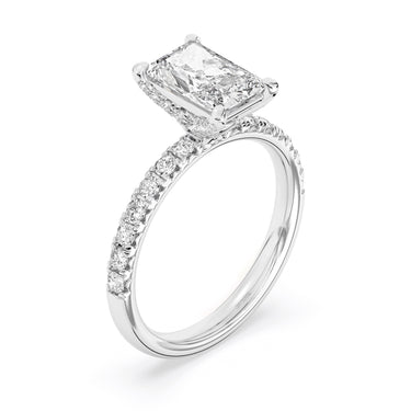 Lasker Big Rocks Lab-Grown Diamond Collection 14Kt White Gold Ring with 2Ct Radiant Cut Lab-Grown Diamond Center and .48cttw Diamond Accents. The sales of lab-grown diamonds are final after 30 days. Lab-grown diamonds and lab-grown diamond jewelry are