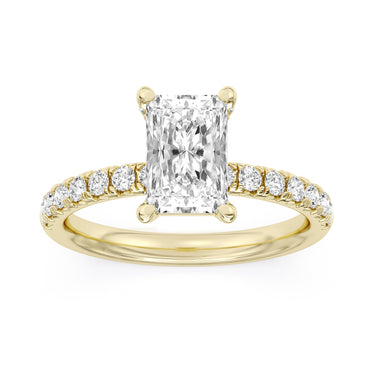 Lasker Big Rocks Lab-Grown Diamond Collection 14Kt White Gold Ring with 2Ct Radiant Cut Lab-Grown Diamond Center and .48cttw Diamond Accents. The sales of lab-grown diamonds are final after 30 days. Lab-grown diamonds and lab-grown diamond jewelry are