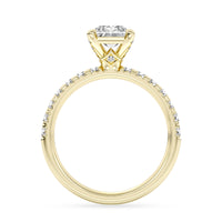 Lasker's Big Rocks Lab-Grown Diamond Collection 14Kt Yellow Gold Ring with 2.08Ct Radiant Cut Lab-Grown Center Diamond