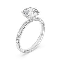 Lasker's Big Rocks Lab-Grown Diamond Collection Ring in 14Kt White Gold with 2.06Ct Round Center Diamond .