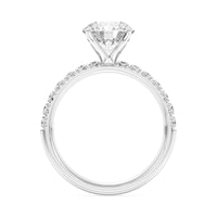 Lasker's Big Rocks Lab-Grown Diamond Collection Ring in 14Kt White Gold with 2.06Ct Round Center Diamond .