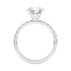 Lasker's Big Rocks Lab-Grown Diamond Collection Ring in 14Kt White Gold with 2.06Ct Round Center Diamond