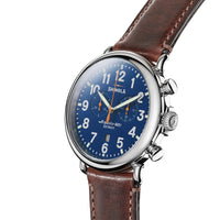 Shinola Runwell Chronograph Brown/Blue 47mm Argonite 5021 Quartz Watch