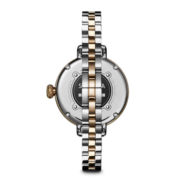 Shinola Birdy Stainless Steel Two-Tone Strap 34mm Mother of Pearl Dial Argonite 775 Watch