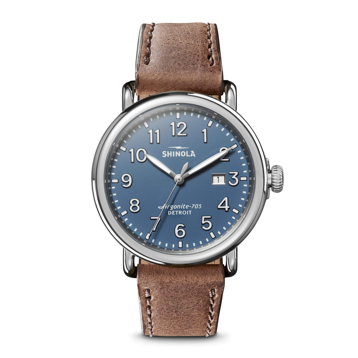 Shinola Runwell British Tan/Blue 41mm Quartz Watch