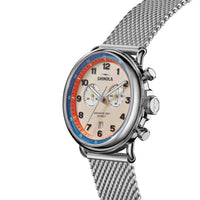 Shinola Canfield C56 Mesh Stainless Steel/Cream 43mm Quartz Watch