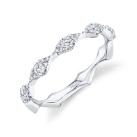 14Kt White Gold Stackable Wedding Ring With 0.38cttw Natural Diamonds