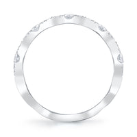 14Kt White Gold Stackable Wedding Ring With 0.38cttw Natural Diamonds