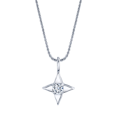Star of Hope 14Kt White Gold 0.15cttw Natural Diamond Pendant