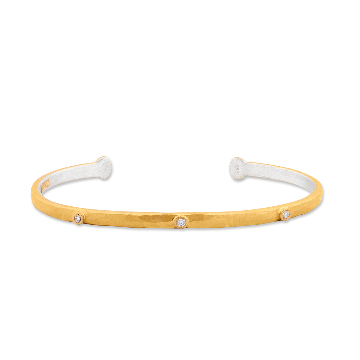 Lika Behar 24K Fusion Gold & Sterling Silver Diamond Baby Stockholm Cuff