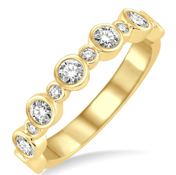 14kt Yellow Gold Bezel-Set Diamond Anniversary Band