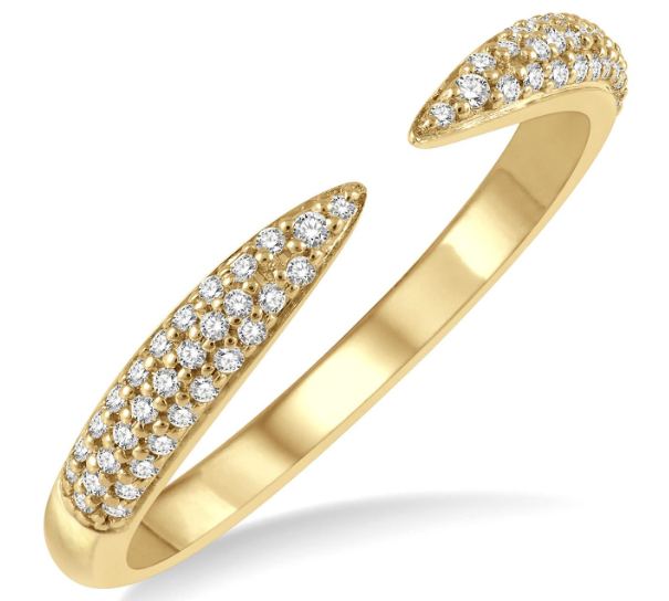 14kt Yellow Gold Open Claw Diamond Fashion Ring