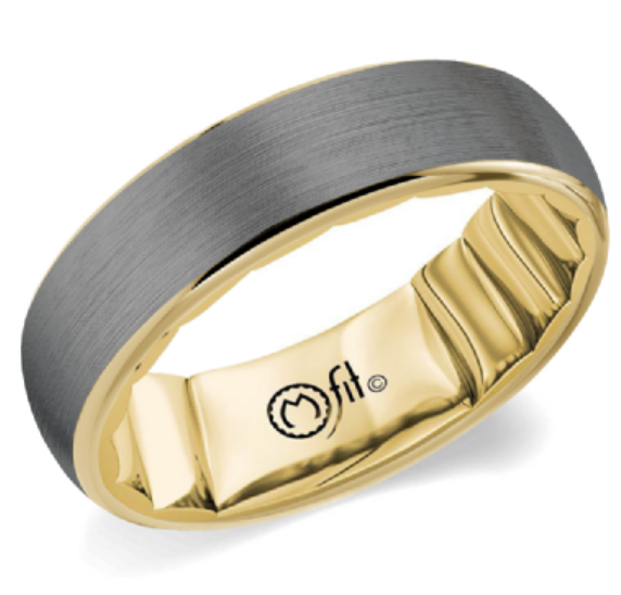 M-Fit 14Kt Yellow Gold And Tantalum 6mm Band