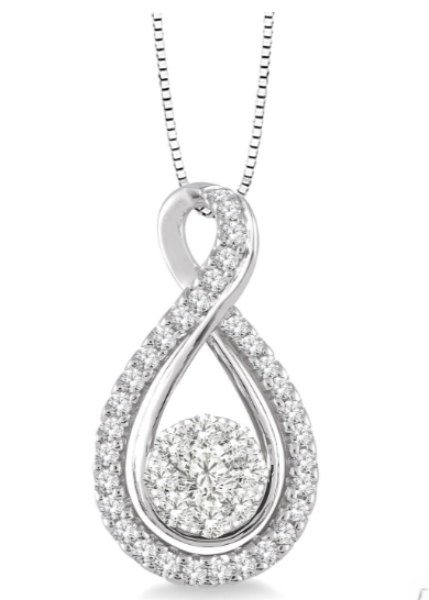 14kt White Gold Lovebright 0.46cttw Diamond Pendant