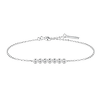 Ania Haie Sterling Silver Bezel Set Cubic Zirconia Bracelet