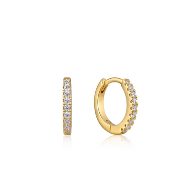 Ania Haie 14Kt Gold Overlay Sparkle Huggie Hoop Earrings