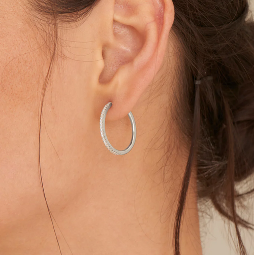 Ania Haie Sterling Silver Glam Hoop Earrings