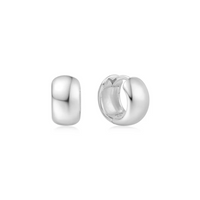 Ania Haie Sterling Silver Chubby Small Huggie Hoop Earrings