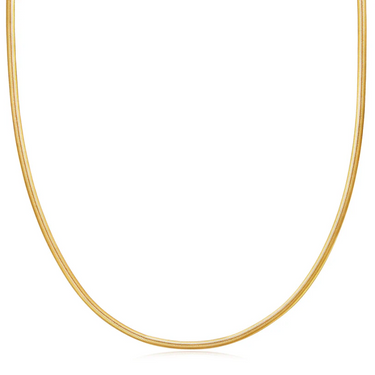 Ania Haie 15" Gold Overlay Flat Snake Chain Necklace