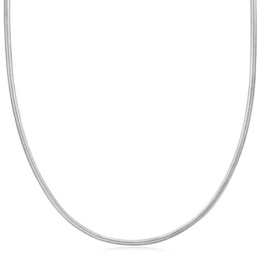 Ania Haie 15" Sterling Silver Flat Snake Chain Necklace