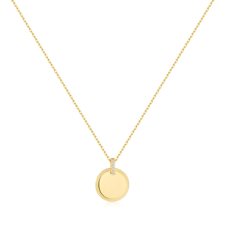 Ania Haie Gold Overlay Disc Pendant Necklace
