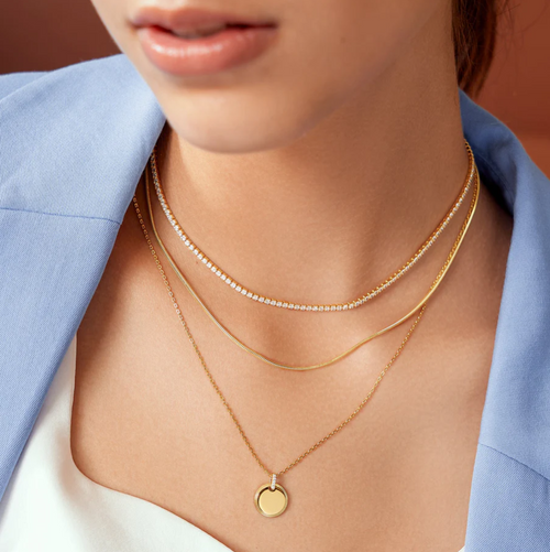 Ania Haie Gold Overlay Disc Pendant Necklace