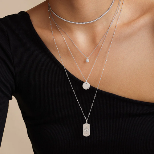 Ania Haie Sterling Silver Disc Pendant Necklace