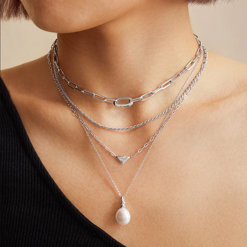 Ania Haie Sterling Silver Freshwater Pearl Pendant Necklace