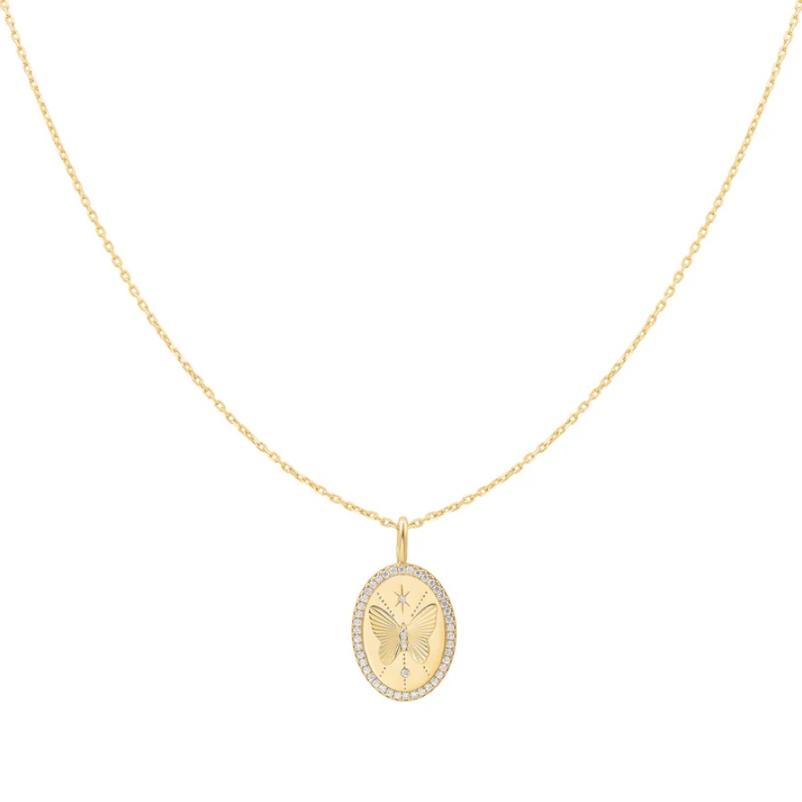 Ania Haie 14Kt Gold Overlay Butterfly Pendant Necklace