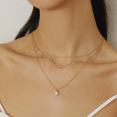 Ania Haie Gold Overlay Shell Pearl Drop Pendant Necklace