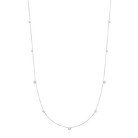 Ania Haie Silver Bezel Cubic Zirconia Station Necklace