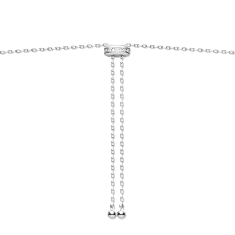 Ania Haie Silver Bezel Cubic Zirconia Station Necklace