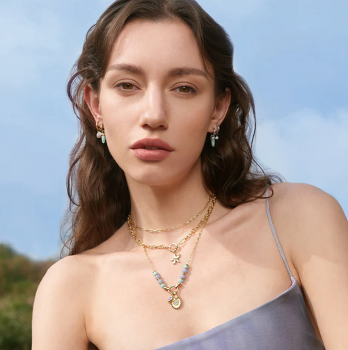 Ania Haie Gold Overlay Sparkle Flower Charm