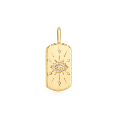 Ania Haie Gold Overlay Evil Eye Tag Charm