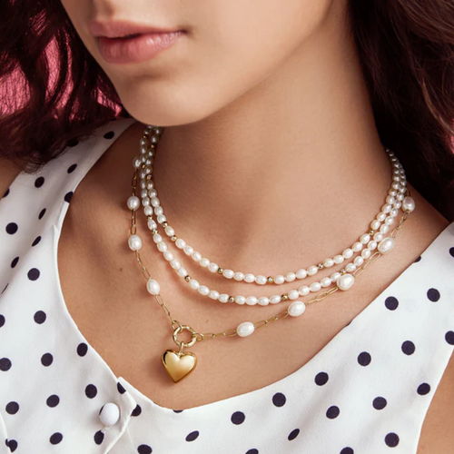 Ania Haie Gold Overlay Dome Heart Charm