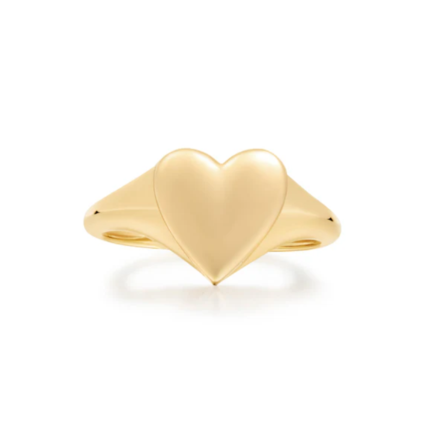 Ania Haie Gold Overaly Love Signet Heart Ring