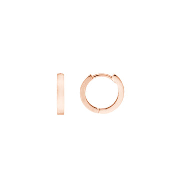 14Kt Rose Gold Petite Round Hoop Earrings