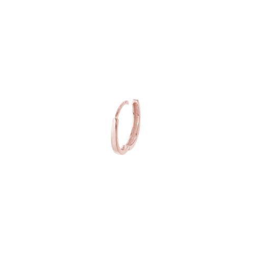 14Kt Rose Gold 14mm Round Huggie Hoop Earrings
