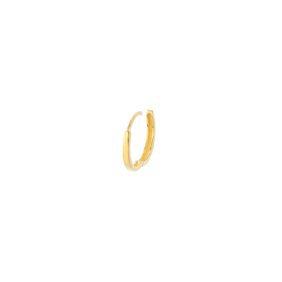14Kt Yellow Gold Round Huggie Hoop Earrings