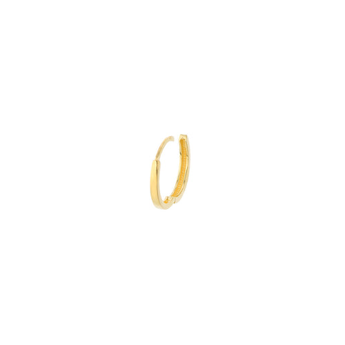 14Kt Yellow Gold Round Huggie Hoop Earrings