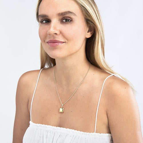 14Kt Yellow Gold Push Lock Clasp