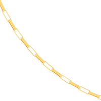 14Kt Yellow Gold 18" Fancy Long Link Box Chain Necklace